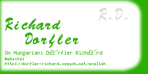 richard dorfler business card
